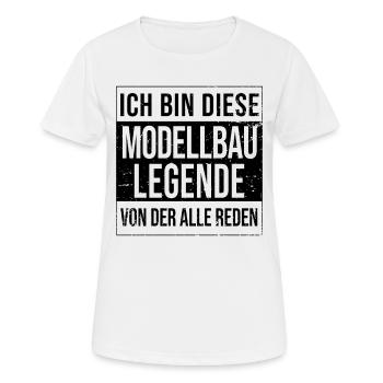 Modellbauer Geburtstag geboren Legende Modellbau - Frauen T-Shirt atmungsaktiv - Weiß - Vorne - AI Model Female 172 dark (172cm)