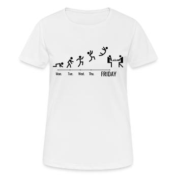 Jeu d’échecs - T-shirt respirant Femme - blanc - Devant - AI Model Female 172 dark (172cm)