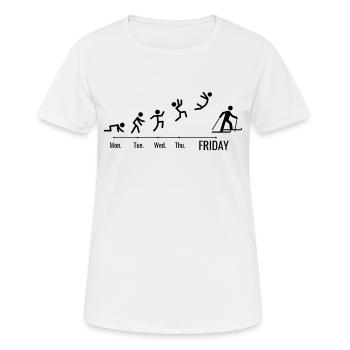 Ski Ski Ski Week-end Skis - T-shirt respirant Femme - blanc - Devant - AI Model Female 172 dark (172cm)
