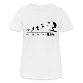 Planche à voile Planche de surf Week-end de planche à voile - T-shirt respirant Femme - blanc - Devant - AI Model Female 172 dark (172cm)