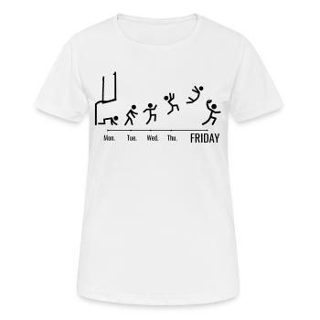 Football Player Rugby Ball Football Game - Women's Breathable T-Shirt - white - Front - AI Model Female 172 dark (172cm)