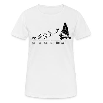 Beach Sailing Windracer Weekend Shore Sailors - Women's Breathable T-Shirt - white - Front - AI Model Female 172 dark (172cm)