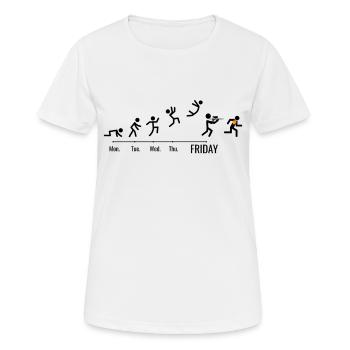 Paintball Airsoft gaming Softair Spiele Wochenende - Frauen T-Shirt atmungsaktiv - Weiß - Vorne - AI Model Female 172 dark (172cm)