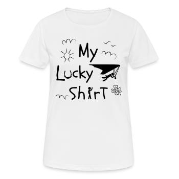Deltaplane Delta Glider Deltaplane Drôle - T-shirt respirant Femme - blanc - Devant - AI Model Female 172 dark (172cm)