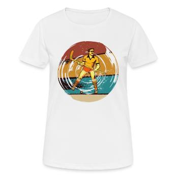 Field hockey players Hockey Indoor hockey players - Women's Breathable T-Shirt - white - Front - AI Model Female 172 dark (172cm)