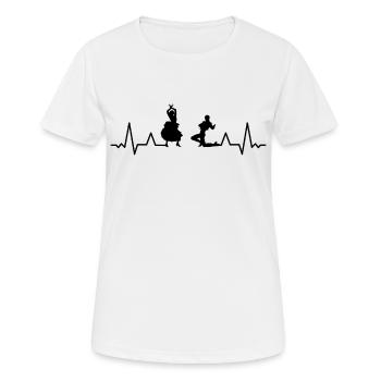 Flamenco Dancer Flamenco Dance Heartbeat - Women's Breathable T-Shirt - white - Front - AI Model Female 172 dark (172cm)