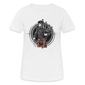 Cornemuse, instrument écossais de cornemuse - T-shirt respirant Femme - blanc - Devant - AI Model Female 172 dark (172cm)