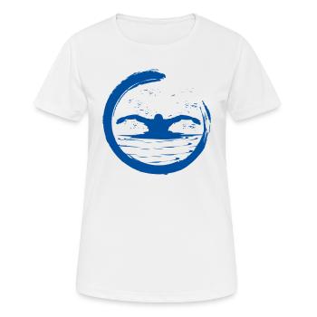 Schwimmer schwimmen Schwimm - Frauen T-Shirt atmungsaktiv - Weiß - Vorne - AI Model Female 172 dark (172cm)