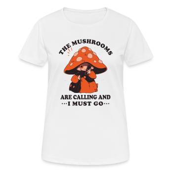 cueilleurs de champignons cueilleurs de champignons producteurs de champignons champignons - T-shirt respirant Femme - blanc - Devant - AI Model Female 172 dark (172cm)