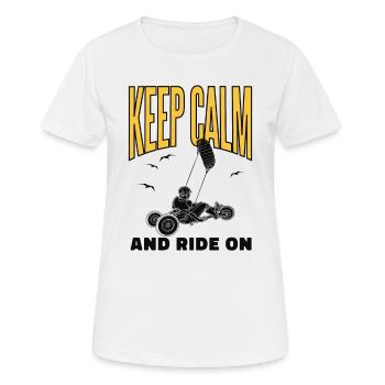 Beach Kite Windracer Land Kite Kite Beach Sailor - T-shirt respirant Femme - blanc - Devant - AI Model Female 172 dark (172cm)
