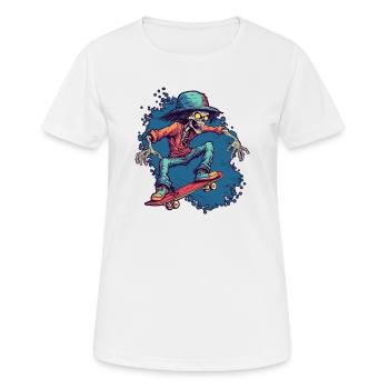 Skateboard Skater Ramp Skating Skating Vintage - T-shirt respirant Femme - blanc - Devant - AI Model Female 172 dark (172cm)