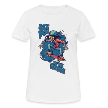 Skateboard Skater Ramp Skating Skating Funny - T-shirt respirant Femme - blanc - Devant - AI Model Female 172 dark (172cm)