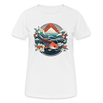 koi fish koi carp koi garden pond koi - Women's Breathable T-Shirt - white - Front - AI Model Female 172 dark (172cm)