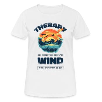 kitesurf kitesurf kitesurf kitesurf drôle - T-shirt respirant Femme - blanc - Devant - AI Model Female 172 dark (172cm)