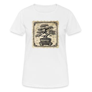 Bonsai Tree Bonsai Plants Accessories Bonsai Bowl - Women's Breathable T-Shirt - white - Front - AI Model Female 172 dark (172cm)