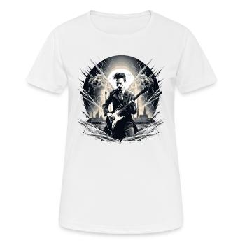 Gitarren E-Gitarren-Saiten E-Gitarre Musiker - Frauen T-Shirt atmungsaktiv - Weiß - Vorne - AI Model Female 172 dark (172cm)