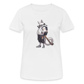 Feldhockeyspieler Hockey Hallenhockey Katzen - Frauen T-Shirt atmungsaktiv - Weiß - Vorne - AI Model Female 172 dark (172cm)