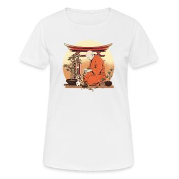 Bonsaï Arbre Bonsaï Bonsaï Moine Zen Bonsaï - T-shirt respirant Femme - blanc - Devant - AI Model Female 172 dark (172cm)