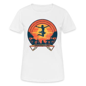 Entraînement de remise en forme pour femmes Trampoline Hall Sport - T-shirt respirant Femme - blanc - Devant - AI Model Female 172 dark (172cm)