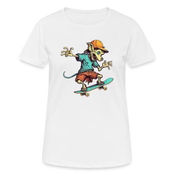 Skateboard Skater Rampe Skate Skate Enfants - T-shirt respirant Femme - blanc - Devant - AI Model Female 172 dark (172cm)