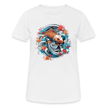Koi Fish Koi Carp Koi Garden Pond Koi - Women's Breathable T-Shirt - white - Front - AI Model Female 172 dark (172cm)