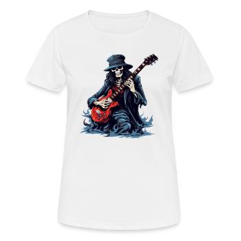 Guitarist tshirt electric guitar strings - Women's Breathable T-Shirt - white - Front - AI Model Female 172 dark (172cm)
