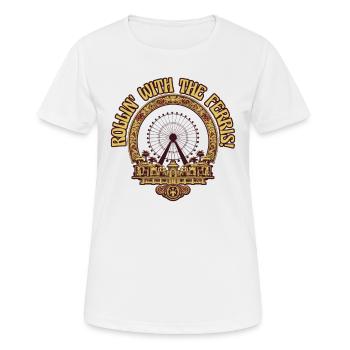 Freizeitpark Jahrmarkt Rummelplatz Dorffest - Frauen T-Shirt atmungsaktiv - Weiß - Vorne - AI Model Female 172 dark (172cm)
