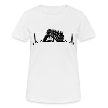 Freizeitpark Jahrmarkt Rummelplatz Kirmes - Frauen T-Shirt atmungsaktiv - Weiß - Vorne - AI Model Female 172 dark (172cm)