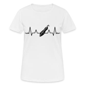 Dulcimer musicien Instrument à cordes pincées Dulcimer martelé - T-shirt respirant Femme - blanc - Devant - AI Model Female 172 dark (172cm)