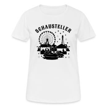 Schausteller Jahrmarkt Volksfest Rummelplatz - Frauen T-Shirt atmungsaktiv - Weiß - Vorne - AI Model Female 172 dark (172cm)