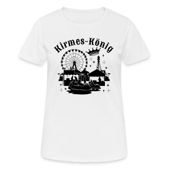 Kirmeskönig Jahrmarkt Volksfest Rummelplatz - Frauen T-Shirt atmungsaktiv - Weiß - Vorne - AI Model Female 172 dark (172cm)