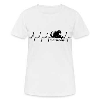 Cryptozoologistes Chupacabra Créatures Heartbeat - T-shirt respirant Femme - blanc - Devant - AI Model Female 172 dark (172cm)