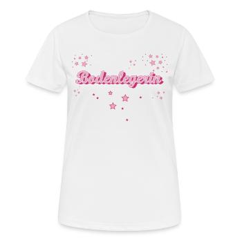 Parkett-Teppich Abschluss-Geschenk Bodenlegerin - Frauen T-Shirt atmungsaktiv - Weiß - Vorne - AI Model Female 172 dark (172cm)