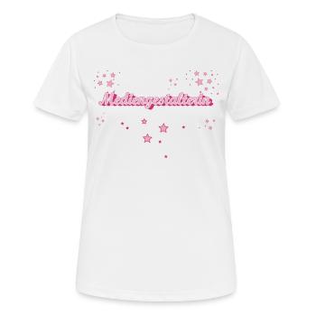 Designer Abschluss-Geschenk Mediengestalterin - Frauen T-Shirt atmungsaktiv - Weiß - Vorne - AI Model Female 172 dark (172cm)
