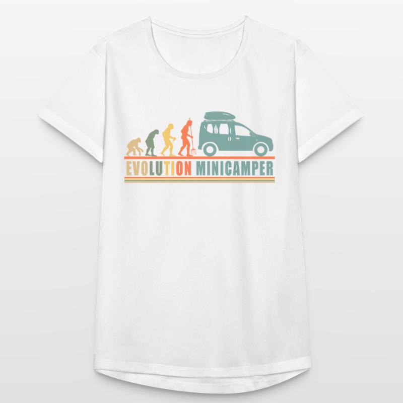Evolution Minicamper Camping-Camper Microcamper Frauen T-Shirt atmungsaktiv