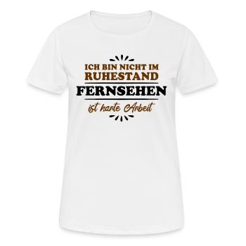 Pensionnés Retraités Télévision des retraités - T-shirt respirant Femme - blanc - Devant - AI Model Female 172 dark (172cm)