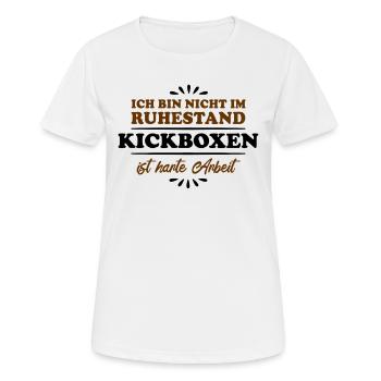 Retraité Retraité Kickboxer - T-shirt respirant Femme - blanc - Devant - AI Model Female 172 dark (172cm)