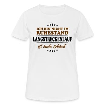 Retirement Pensioner Pensioner Long distance runner - Women's Breathable T-Shirt - white - Front - AI Model Female 172 dark (172cm)
