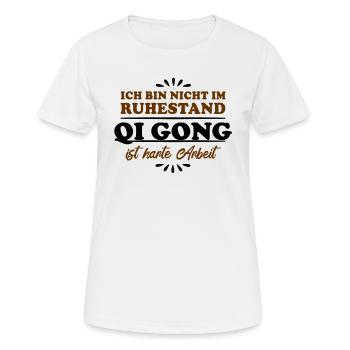 Retraité Retraité Qi-Gong - T-shirt respirant Femme - blanc - Devant - AI Model Female 172 dark (172cm)