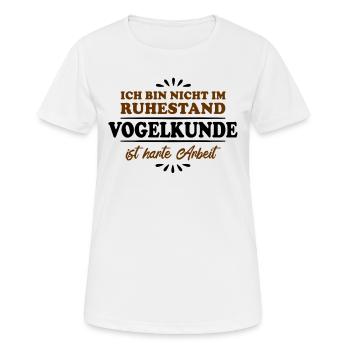 Ornithologie des pensionnés - T-shirt respirant Femme - blanc - Devant - AI Model Female 172 dark (172cm)