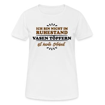 Retraité retraité Vase poterie - T-shirt respirant Femme - blanc - Devant - AI Model Female 172 dark (172cm)