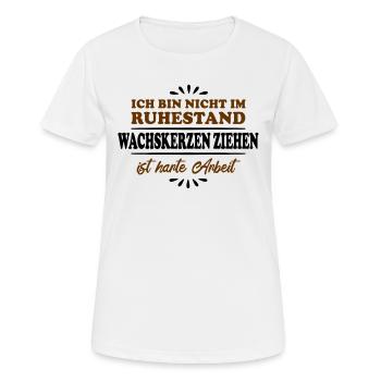 Retraite Pensionné Bougies de cire pour retraité - T-shirt respirant Femme - blanc - Devant - AI Model Female 172 dark (172cm)