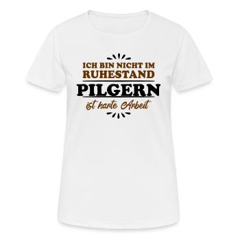 Pèlerinage des retraités - T-shirt respirant Femme - blanc - Devant - AI Model Female 172 dark (172cm)
