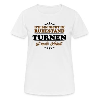 Ruhestand Rentner Pensioner Turner - Frauen T-Shirt atmungsaktiv - Weiß - Vorne - AI Model Female 172 dark (172cm)