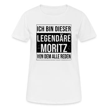I'm this legendary for Moritz - Women's Breathable T-Shirt - white - Front - AI Model Female 172 dark (172cm)