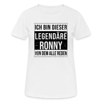 I'm this legendary for Ronny - Women's Breathable T-Shirt - white - Front - AI Model Female 172 dark (172cm)