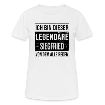 Je suis cette légende pour Siegfried - T-shirt respirant Femme - blanc - Devant - AI Model Female 172 dark (172cm)