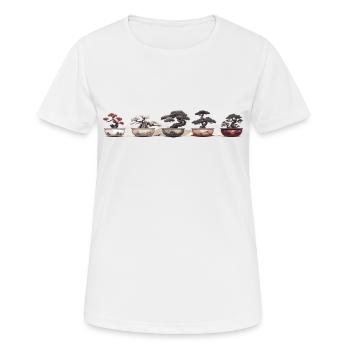 Bonsai Tree Plants Bonsai Tree Bonsai - Women's Breathable T-Shirt - white - Front - AI Model Female 172 dark (172cm)
