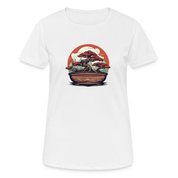 Bonsai Tree Plants Bonsai Tree Bonsai - Women's Breathable T-Shirt - white - Front - AI Model Female 172 dark (172cm)