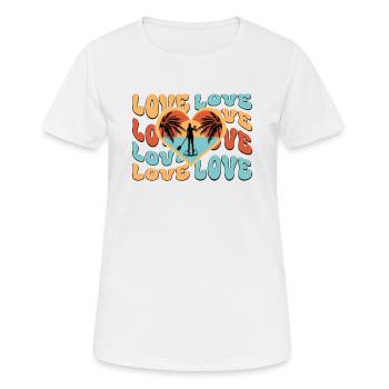 Planche de SUP paddle paddle supboard Stand Up - T-shirt respirant Femme - blanc - Devant - AI Model Female 172 dark (172cm)